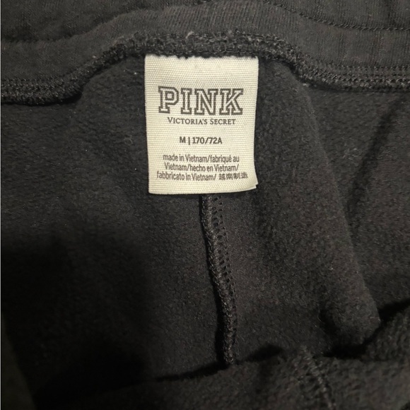 Black pink victoria Joggers with White Print m - Picture 3 of 4